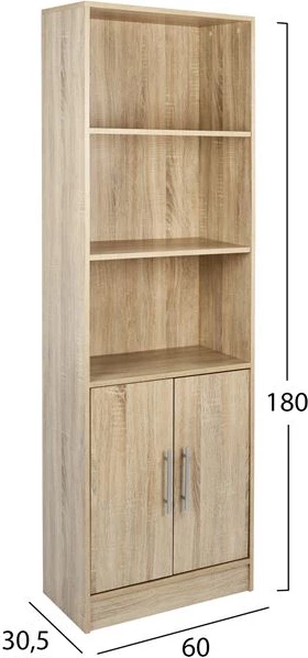 Raft librash melamine FH2027.02, i kaftë, 60x30x180