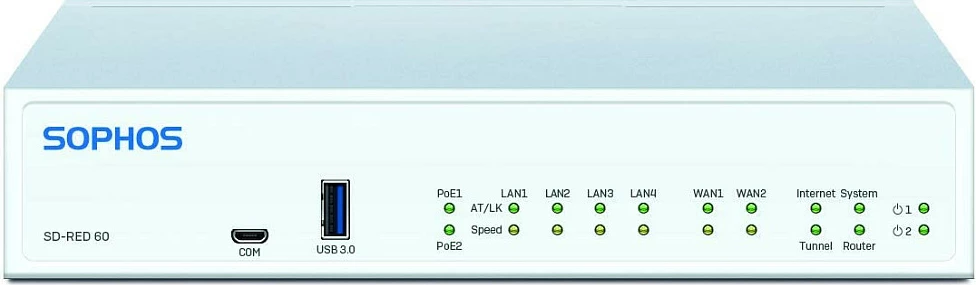 Pajisje rrjeti Sophos SD-RED 60 Rev 1, 4x RJ-45 Gigabit, PoE 30W, 2x USB 3.2, e bardhë