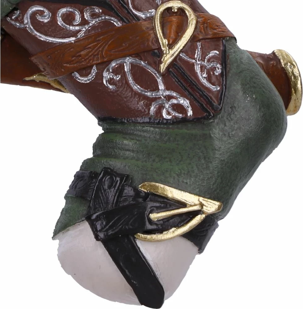 Ornament varëse çorape Krishtlindjesh NEMESIS NOW Lord of the Rings Legolas 8.8 cm, polyresin, në kuti dhurate, jeshile/kafe