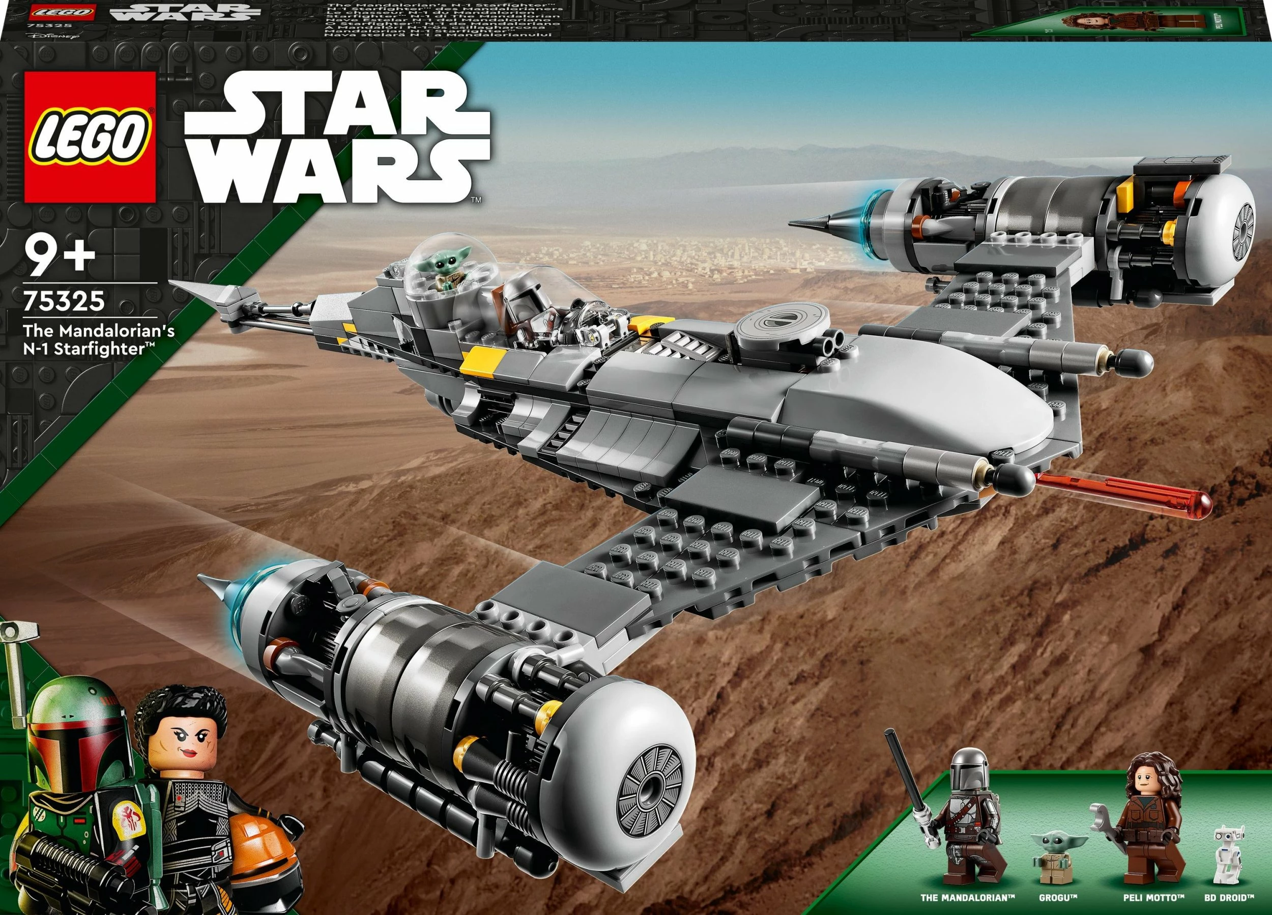 Set LEGO Star Wars 75325 The Mandalorian’s N-1 Starfighter, 412 pjesë, gri