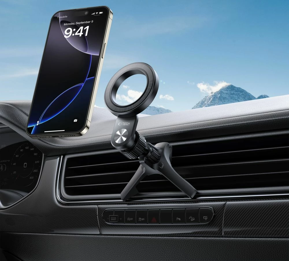 Mbajtës magnetik për veturë Tech-Protect N53 me MagSafe, i zi