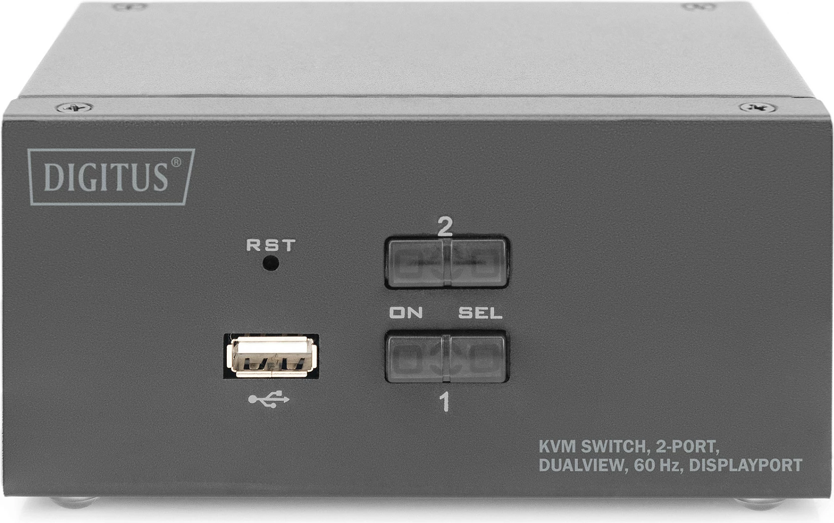 Switch KVM Digitus 2-Port Dual Display DisplayPort 4K, i zi