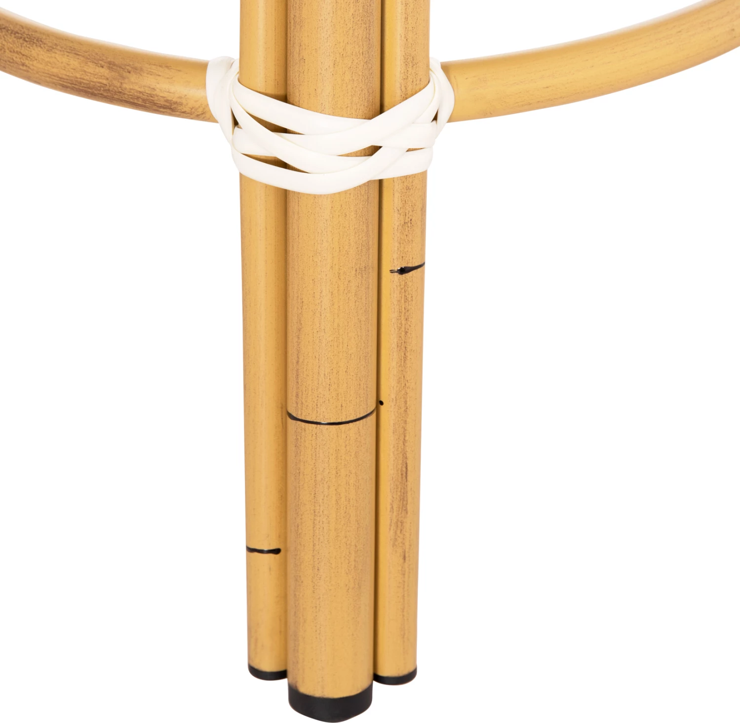 Karrige për bar, alumini, pamje bambuje, CHINO FH6285.03, tekstilene bardhë-e zezë, Φ36x46Hcm