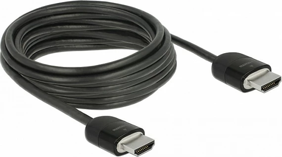 Kabllo HDMI DeLOCK 84966, 5m, 18Gbps, 4K 60Hz, ARC, e zezë