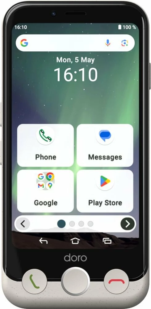 Celular Doro Aurora A10 (380532) 4GB/64GB Dual SIM, krem