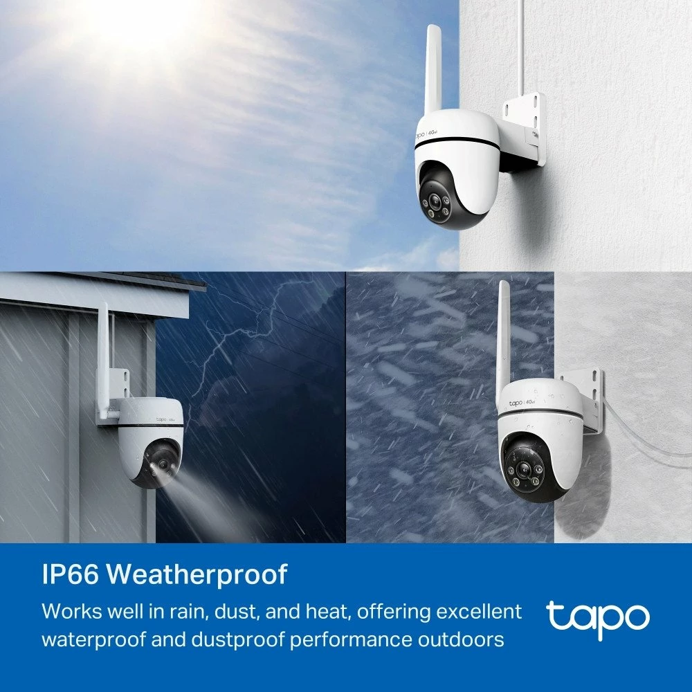Kamerë sigurie IP TP-Link Tapo C501GW 2MP Full HD 1080p PTZ 4G LTE/WiFi PoE IP66 IR 30m microSD deri 512GB bardhë/zezë
