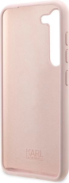 Mbështjellës Karl Lagerfeld KLHCS23SSNIKBCP për Samsung Galaxy S23, silikon, rozë