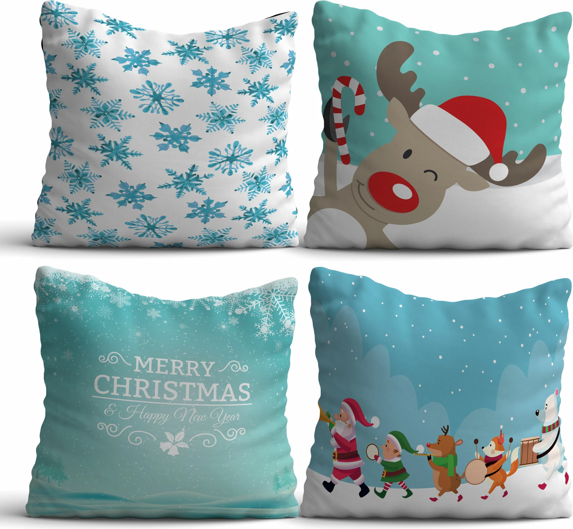 Set jastëkësh dekorativ (4 copë), Aberto Design, NYXMAS11