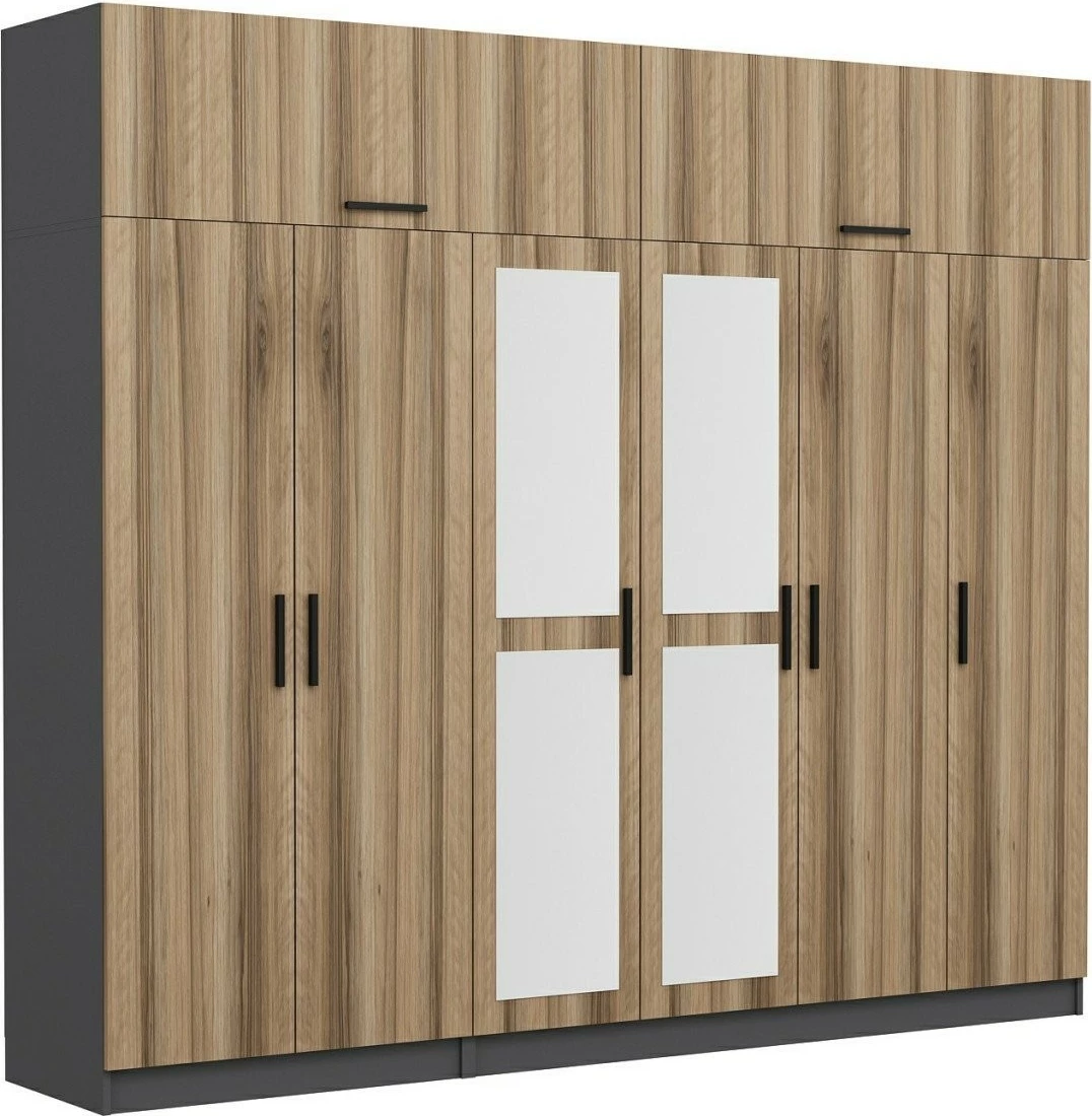 Dollap Skye Decor, ngjyrë arre dhe antracit, 5213