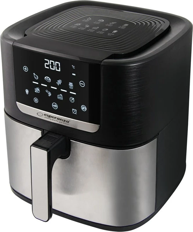 Fritezë me ajër Esperanza EKA004, 8L, 1700W, Inox, e zezë