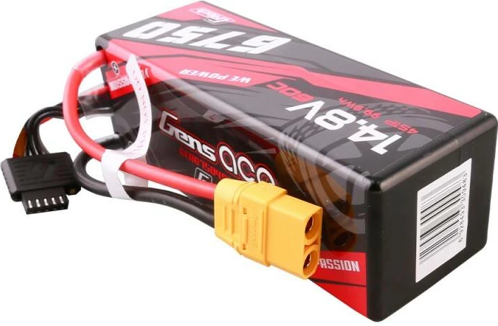 Bateri LiPo Gens ace G-Tech GEA67504S60XGT 6750mAh 14.8V 60C 4S XT90 JST-XHR
