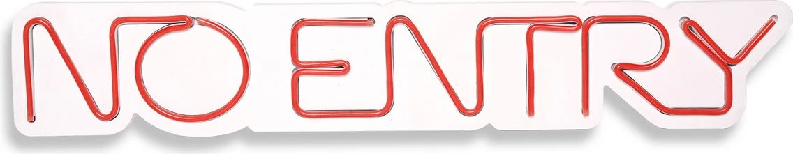 Dritë dekorative LED, plastikë, 'No Entry', e kuqe