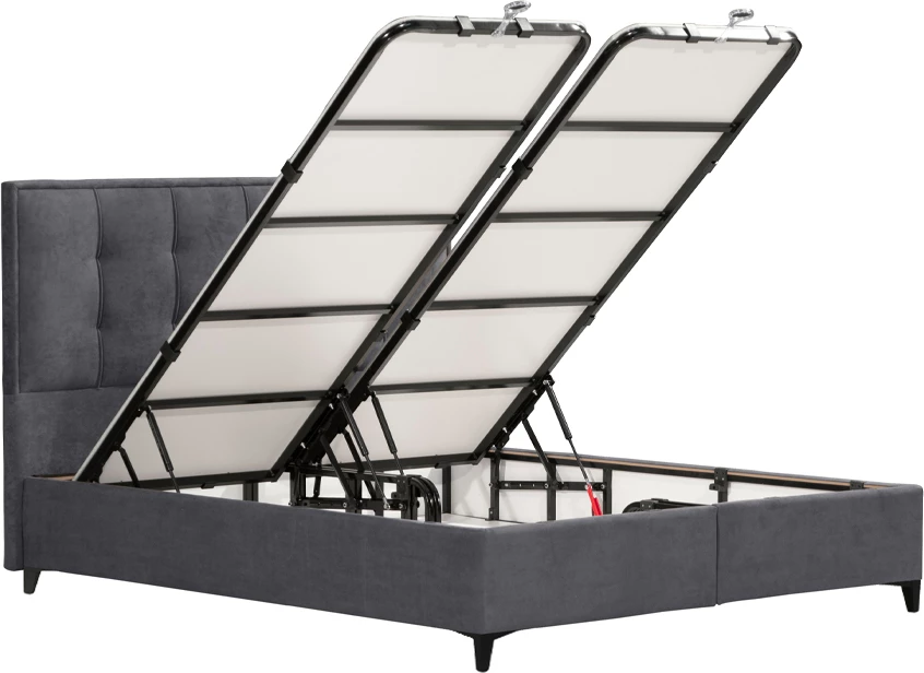 Krevat piano me hapësirë për ruajtje, për dyshek 160x200cm, ngjyrë gri 07-780, 207x160x115