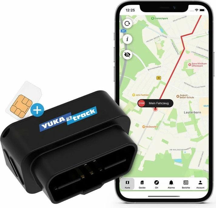 GPS tracker YUKAtrack YTOBD2GPS, Universal, SIM e vetme, Ngjyrë e zezë