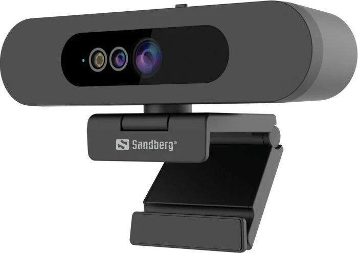 Webcam Sandberg Face-ID Webcam 2 Full HD 1080p, USB-C, me mikrofon stereo, me switch privatësie, set me kabllo 1.5 m, e zezë