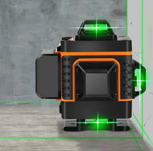 Laser nivelues linje Bigstern 4D 16 linja 25 m, i gjelbër, set me 2 bateri + karikues
