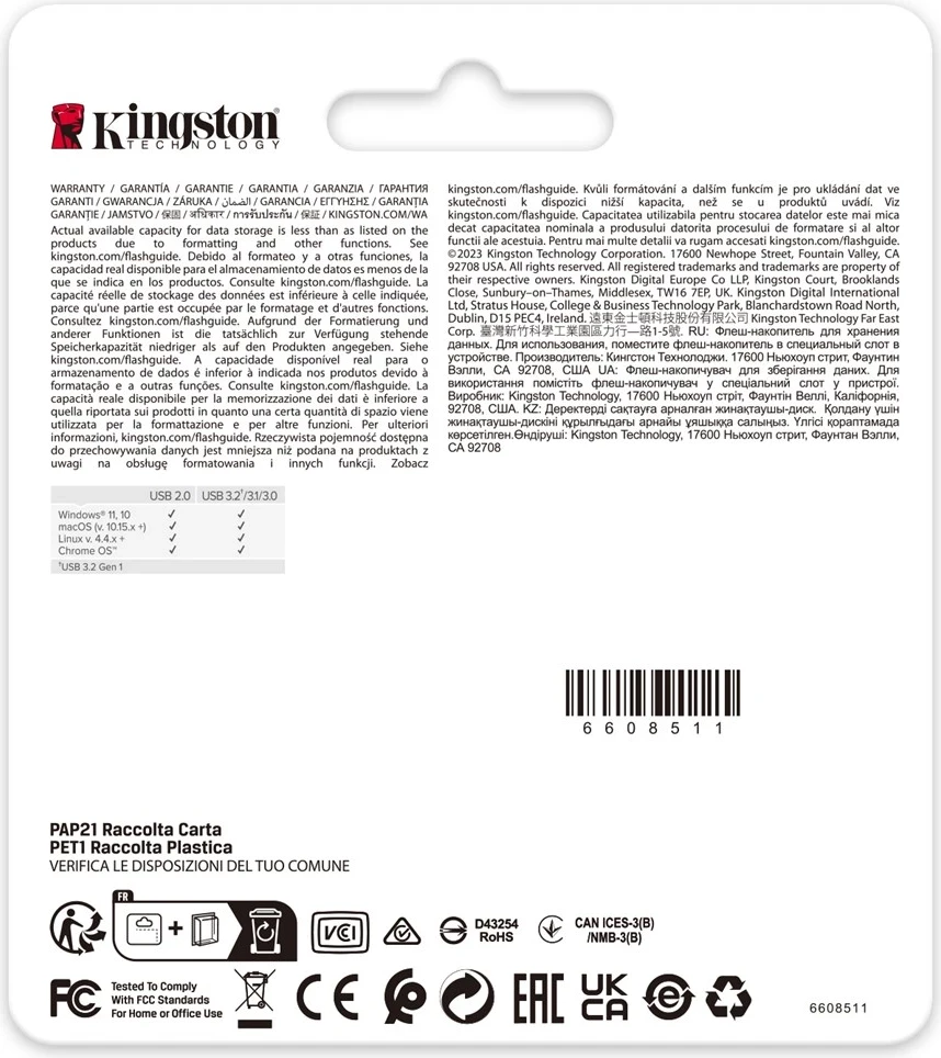 USB Kingston DataTraveler 512GB, 220MB/s, Metalik