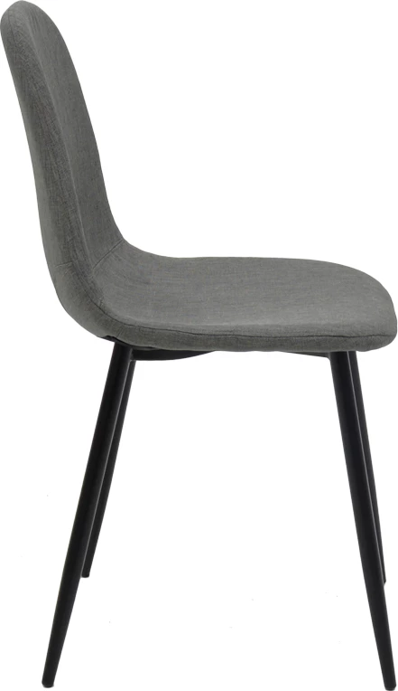 Tavolinë me karrige Gustas-Bella set prej 5 copash, gur i sinteruar, ngjyrë mermeri gri, metal i zi, 120x60x75cm