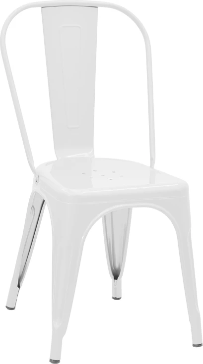 Karrige Utopia metalike e bardhë 44x44x85cm