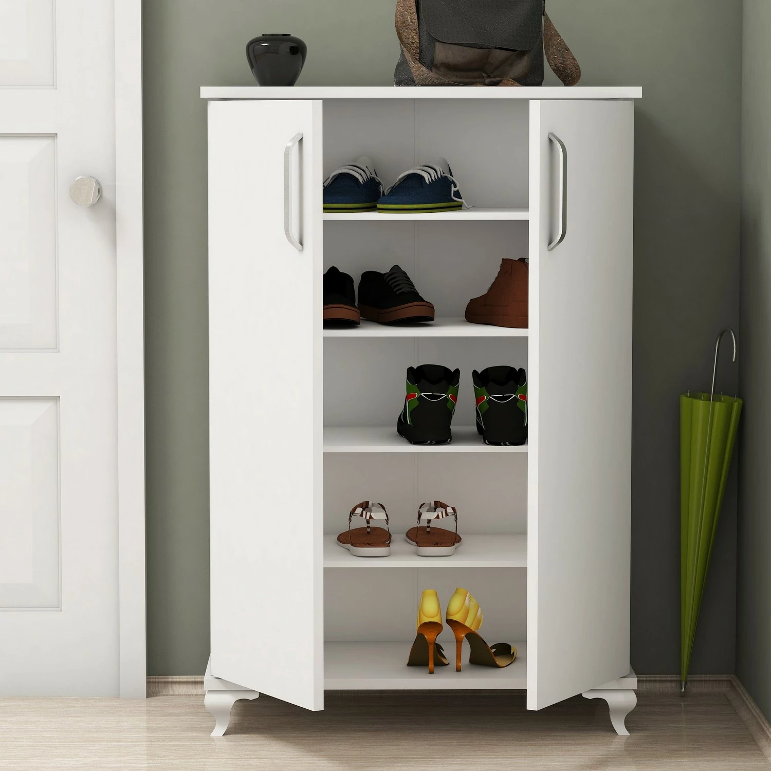 Dollap këpucësh Hanah Home, Asta, i bardhë