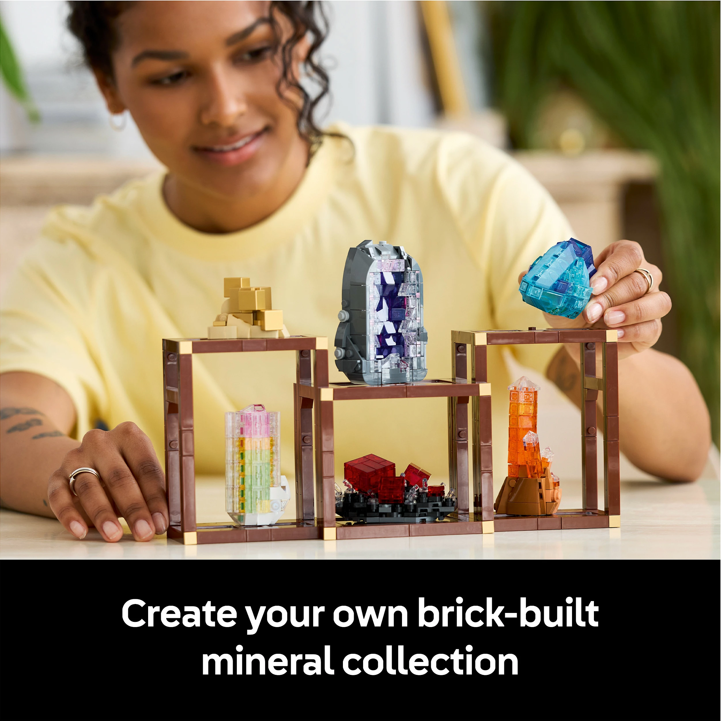 Set LEGO Ideas Mineral Collection 21362, 880 copë, 18+, shumëngjyrësh