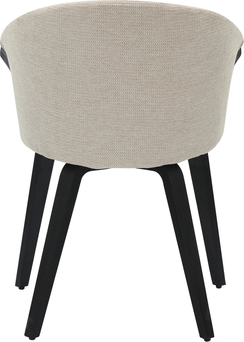 Karrige për ngrënie JESPER FH9977.02, kornizë prej druri, pëlhurë e zezë-ekru, 61x54x74H cm