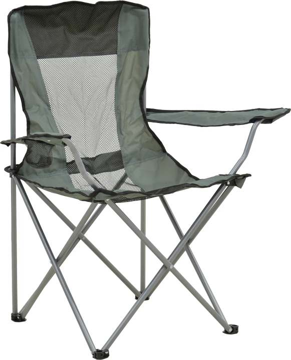 Karrige palosëse për plazh e kamping, metal, pëlhurë e papërshkueshme nga uji, ngjyrë gri, 55x55x95cm