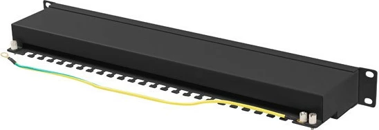 Patchpanel Lanberg PPSA-1024-B, 24 porta, 1U, CAT 6a, zi