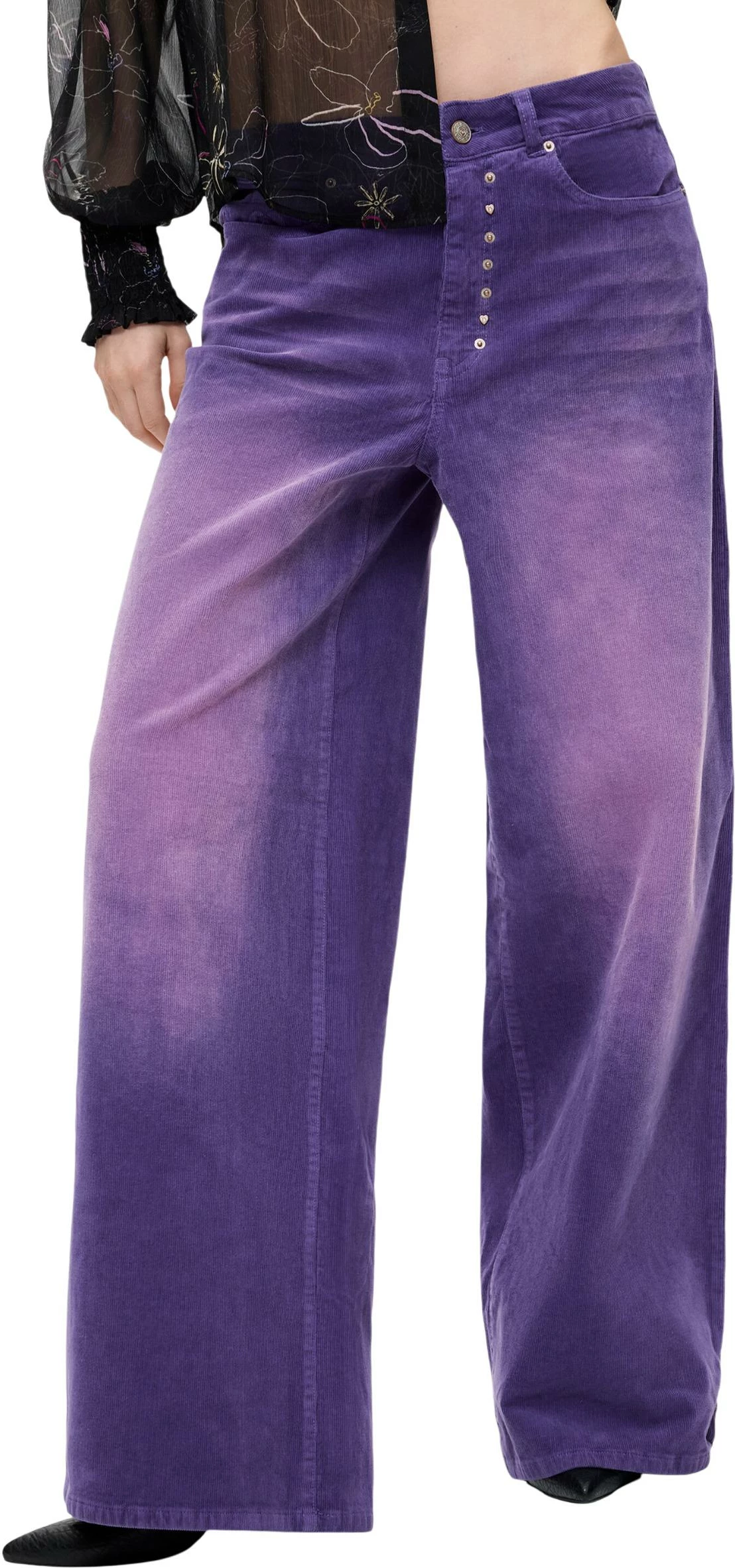 Pantallona për femra Desigual PANT_REF_PORLY 26WWPW19, vjollcë