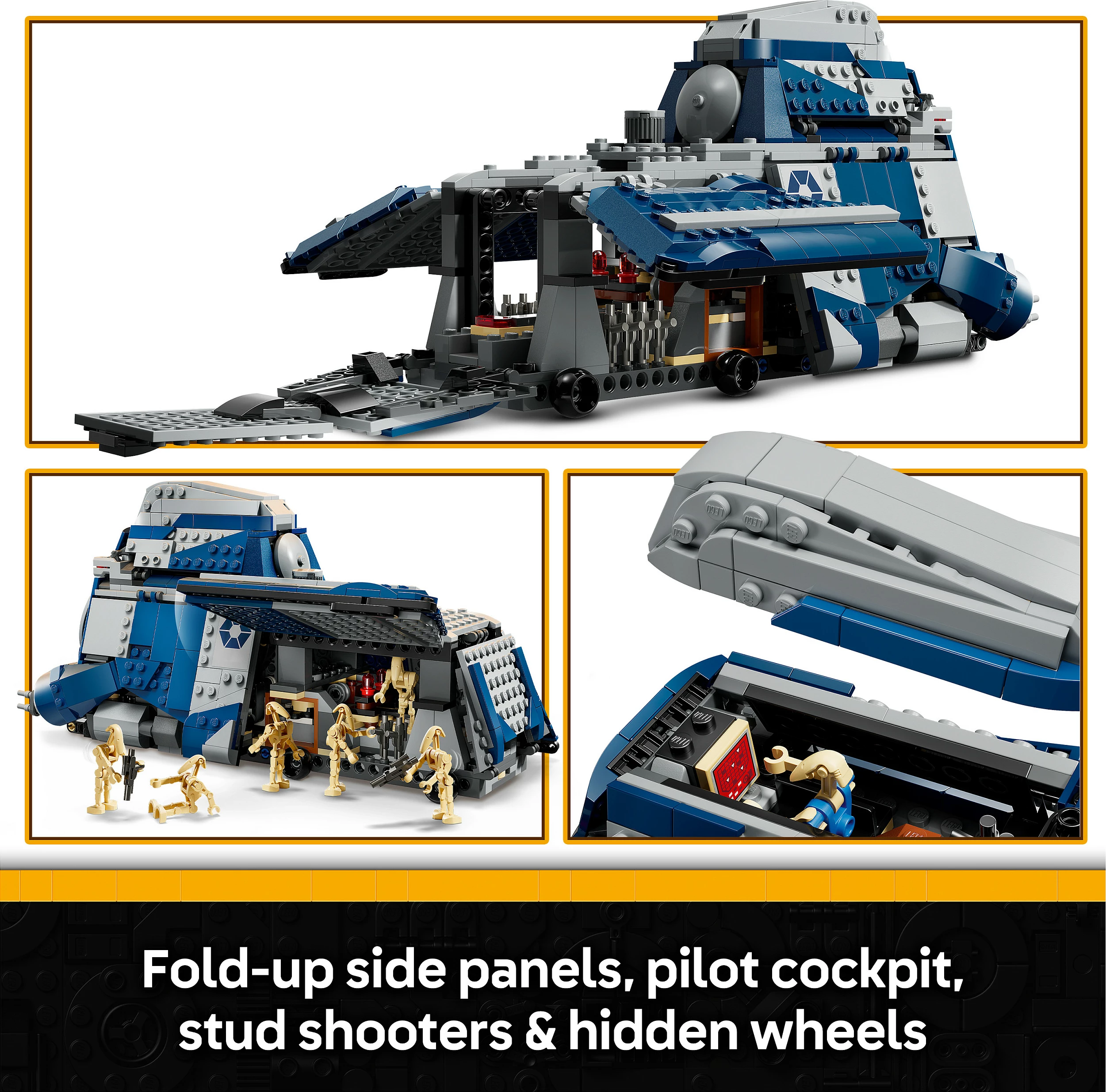 Set LEGO Star Wars Separatist MTT 75435, 976 copë, 12 minifigura, shumëngjyrësh