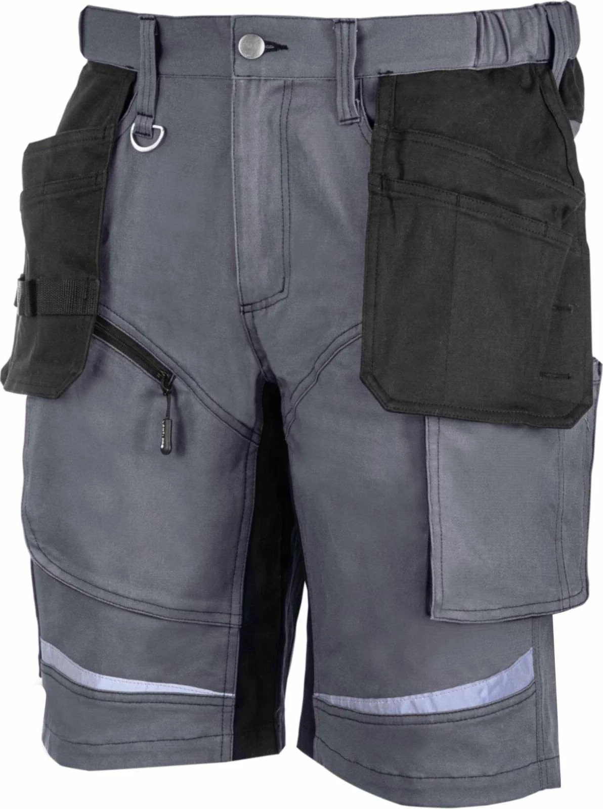 Pantallona të shkurtra mbrojtëse pune LAHTI PRO L4071202 slim fit, madhësi M, gri-zi