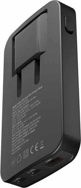 Karikues rrjeti Mobile Origin GaN-65W-SLM-BLK 65W 1x USB-A 2x USB-C, i zi