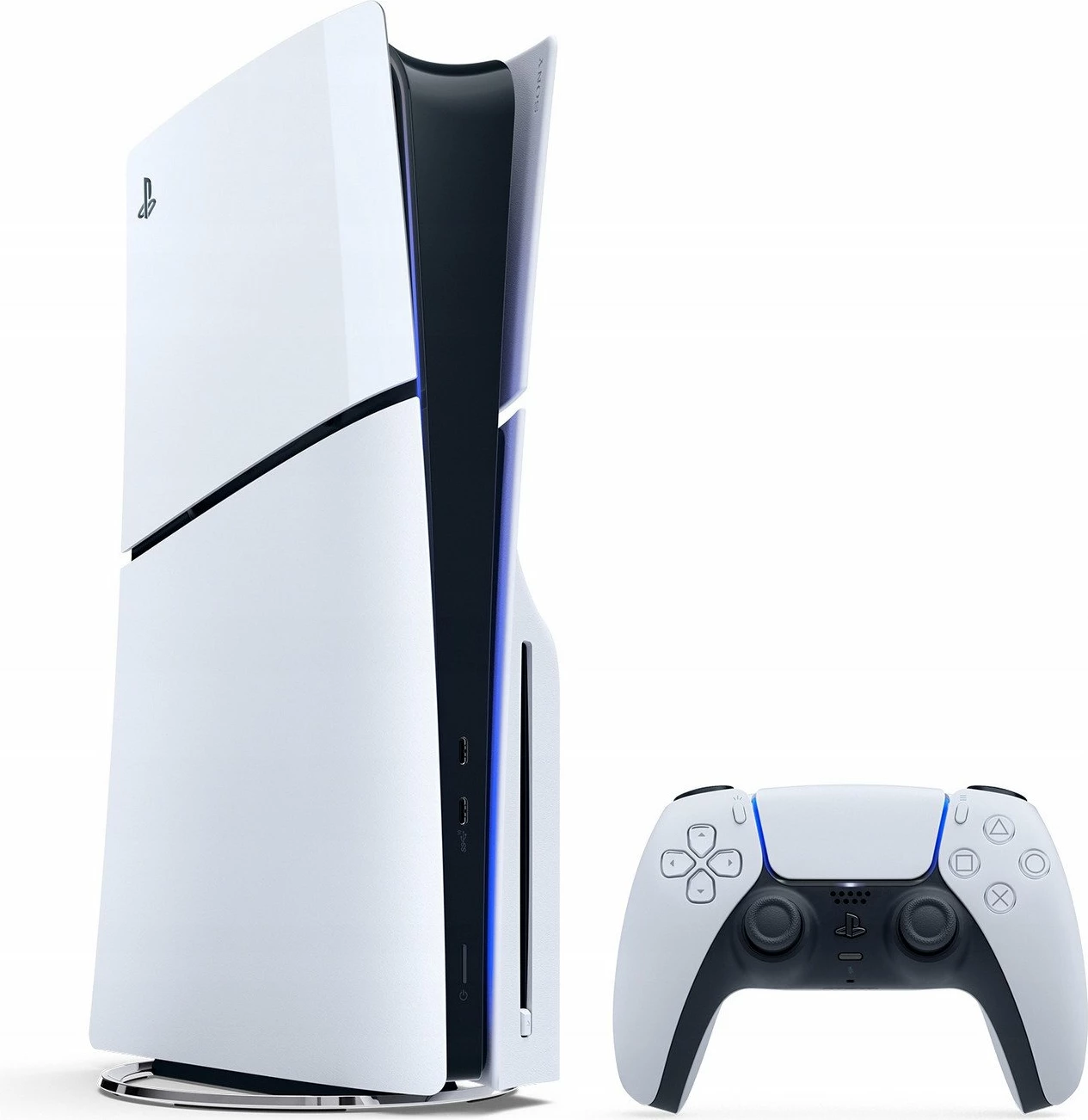 Konsolë lojërash Sony PlayStation 5 Slim (E-Chassis) Disc Version 1TB SSD, e bardhë, set me 1 kontrollor