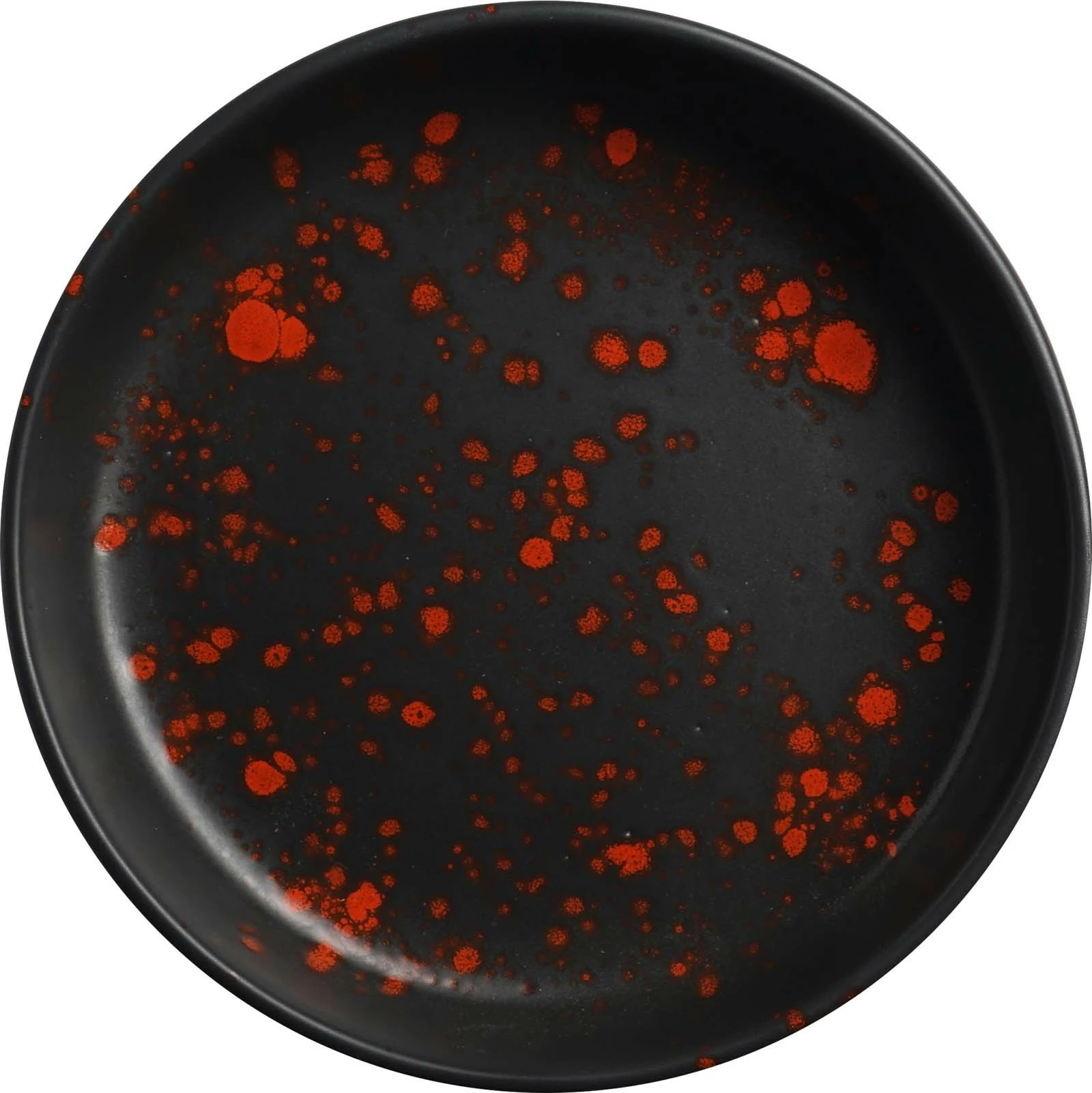 Tas i cekët Fine Dine Bloom 200 mm, 800 ml, porcelan, set 4 copë, i zi