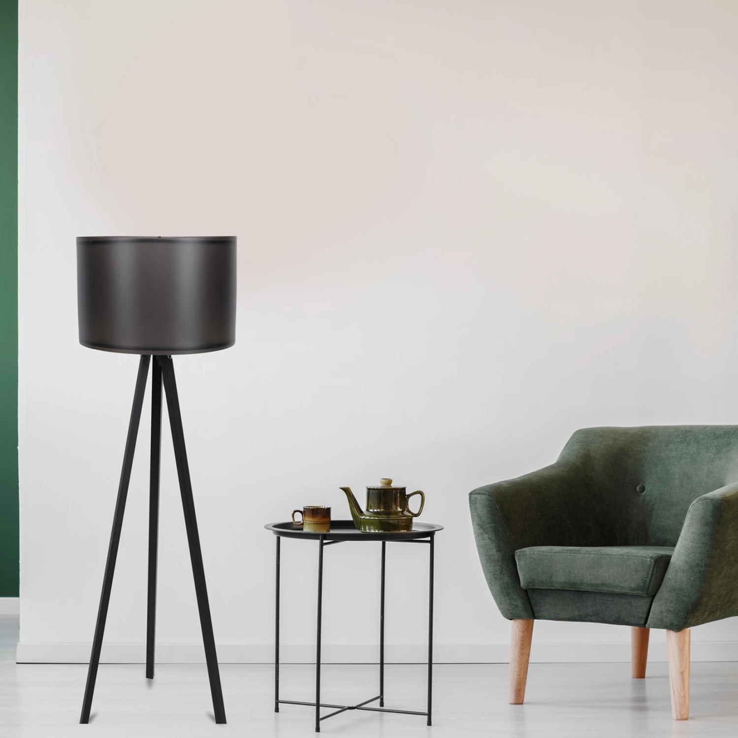 Llambë dyshemeje në të zezë, FH1, Φ38x145 cm