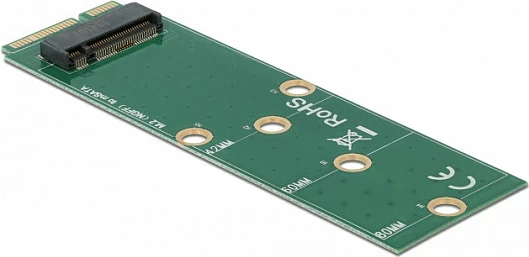 Adapter DeLOCK mSATA në M.2 Key B, për SSD 2242/2260/2280, i brendshëm, LED