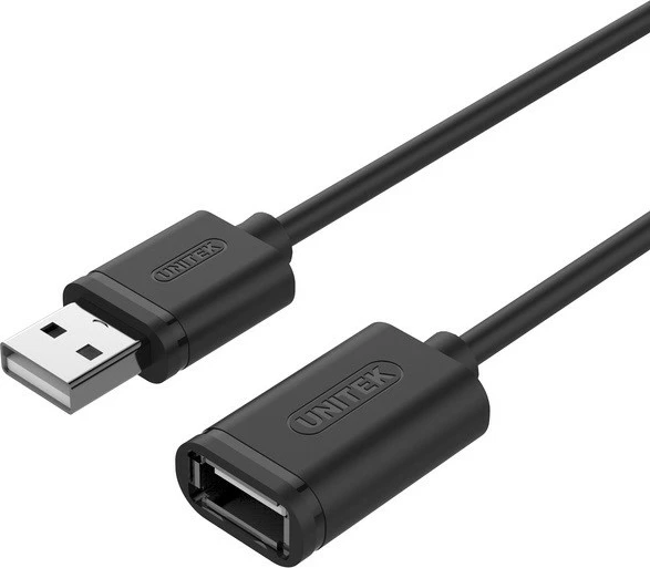 Kabllo zgjatues USB 2.0, Unitek Y-C428GBK, 1 m, USB-A mashkull në USB-A femër, e zezë