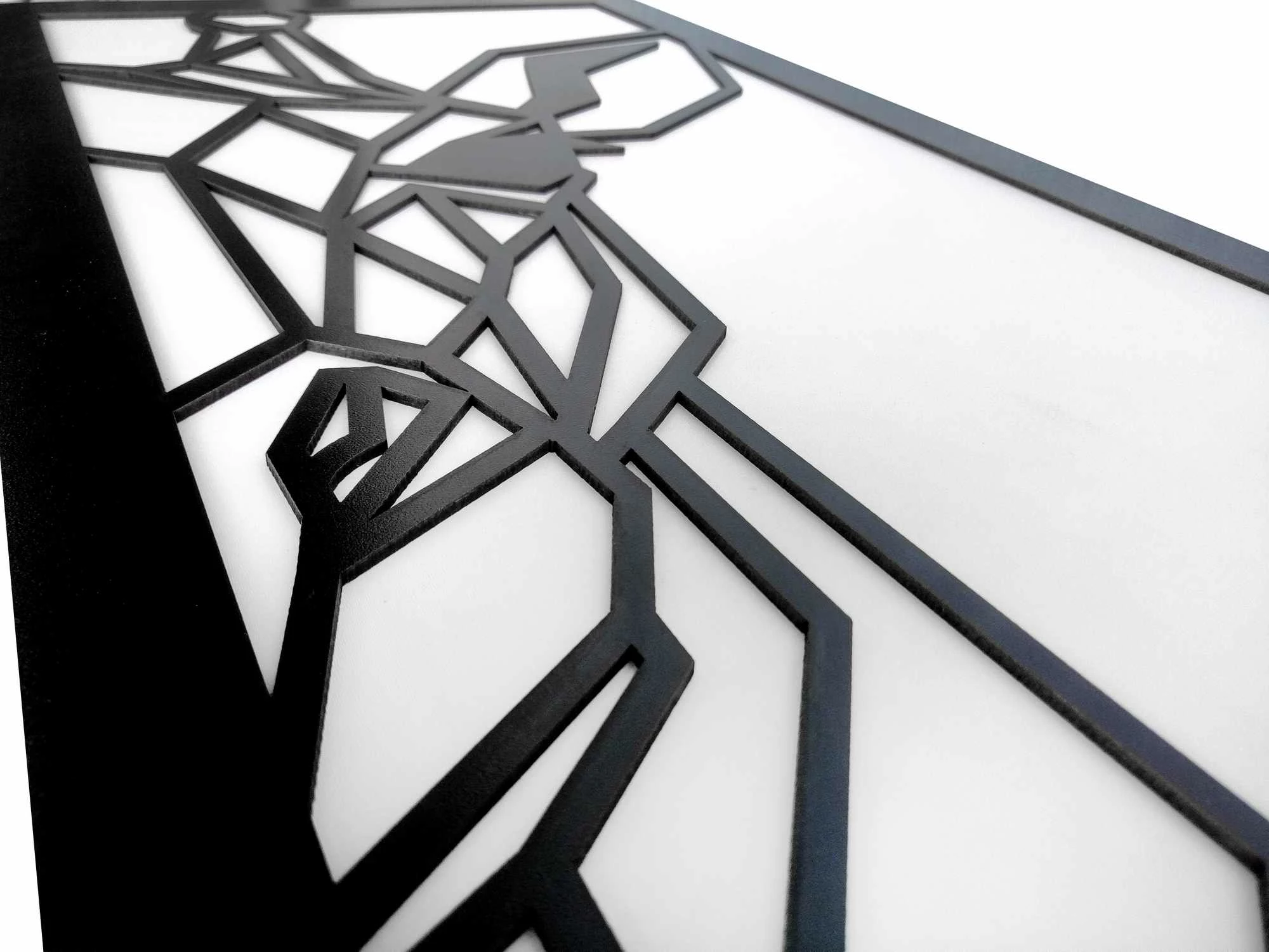 Pikturë dekorative me kornizë MDF Wallity, Aroha, e zezë dhe e bardhë, 35x68cm