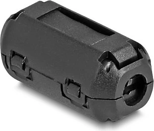 Bërthamë ferriti DeLOCK 80943, clip-on për kabllo të rrumbullakëta, 2 copë, 25.2 x 13 x 11.8 mm, e zezë