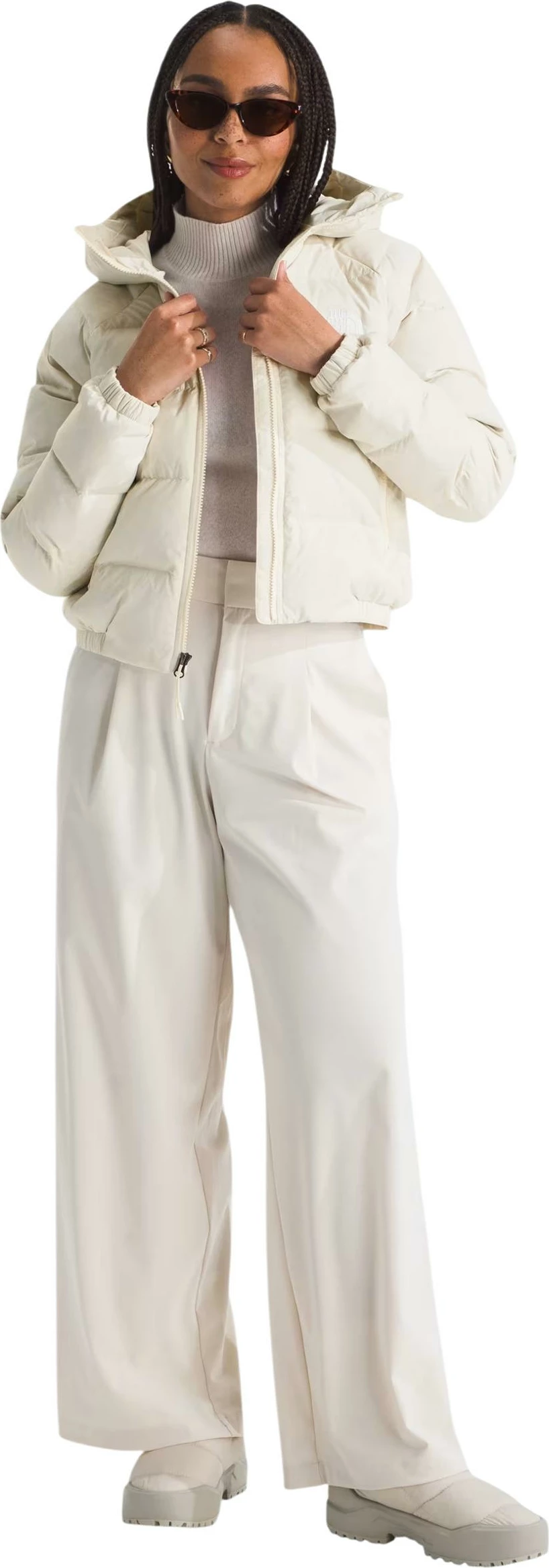 Jakne për femra The North Face HYDRN DWN Hoodie NF0A5GGG, e bardhë [Madhësia: M]