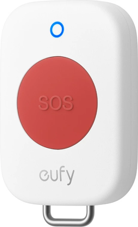 Buton paniku Eufy E10, wireless, IP65, me bateri, rreze 200 m, bardhë/kuq