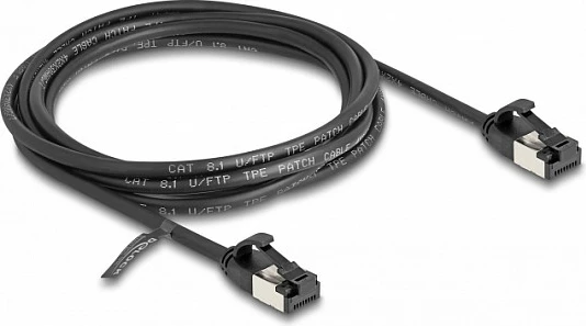 Kabllo rrjeti DeLOCK Cat8.1 RJ45-RJ45, 2m, 40Gbps, e mbrojtur, e zezë