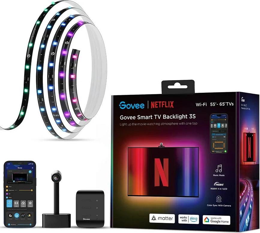 Dritë ambientale Govee Netflix Envisual për TV 55"-65"
