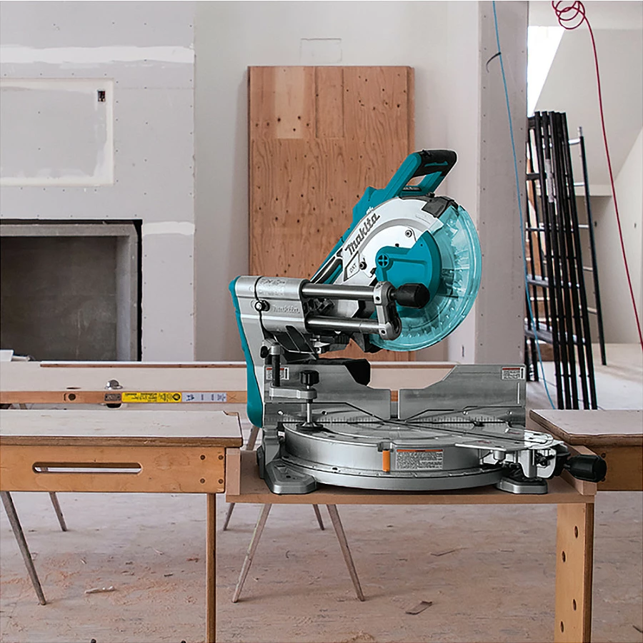Sharrë këndore me bateri Makita DLS211ZU, 36V, brushless, lazer, turkize