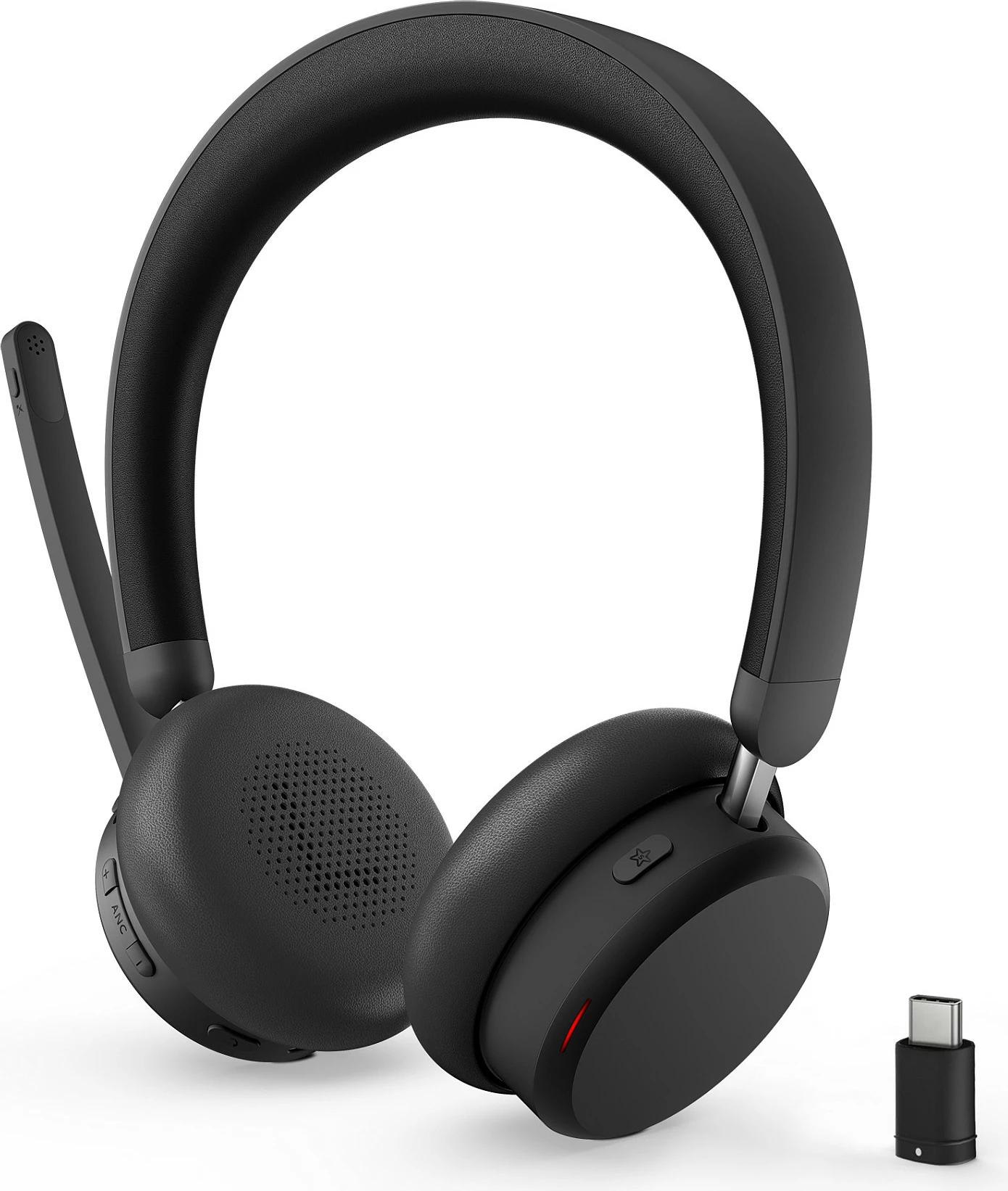 Kufje Lenovo 6550, Wireless Dual-Mode, ANC, Teams, USB-A, të zeza
