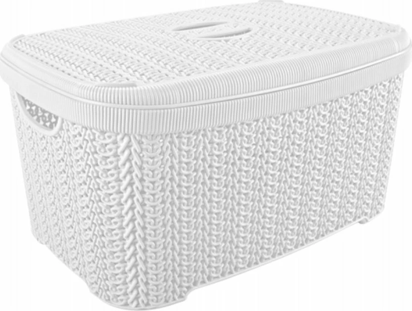 Shportë organizuese me kapak Katex KNIT 20 L, e bardhë