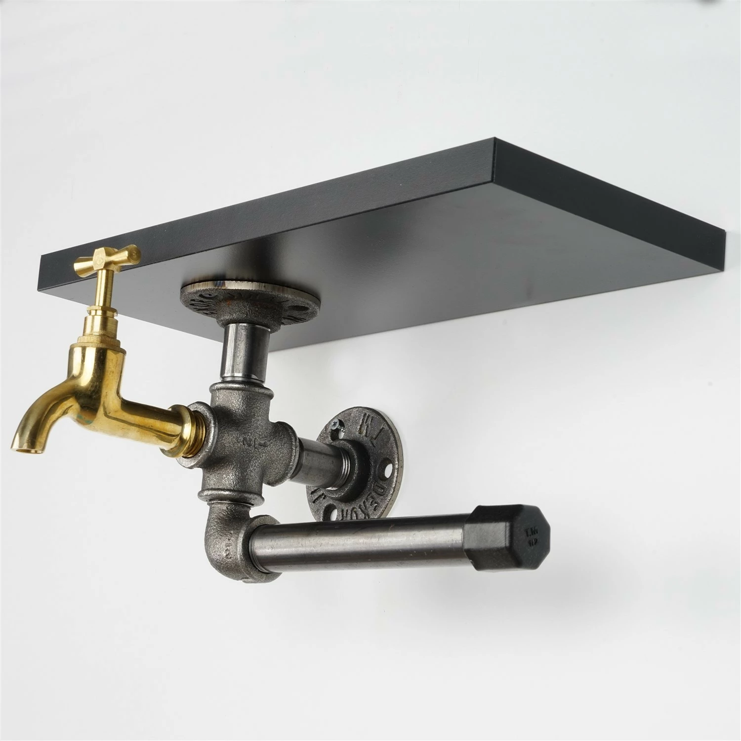 Mbajtës letre tualeti industrial, ngjyrë e zezë dhe argjend, Skye Decor, Boruraf240