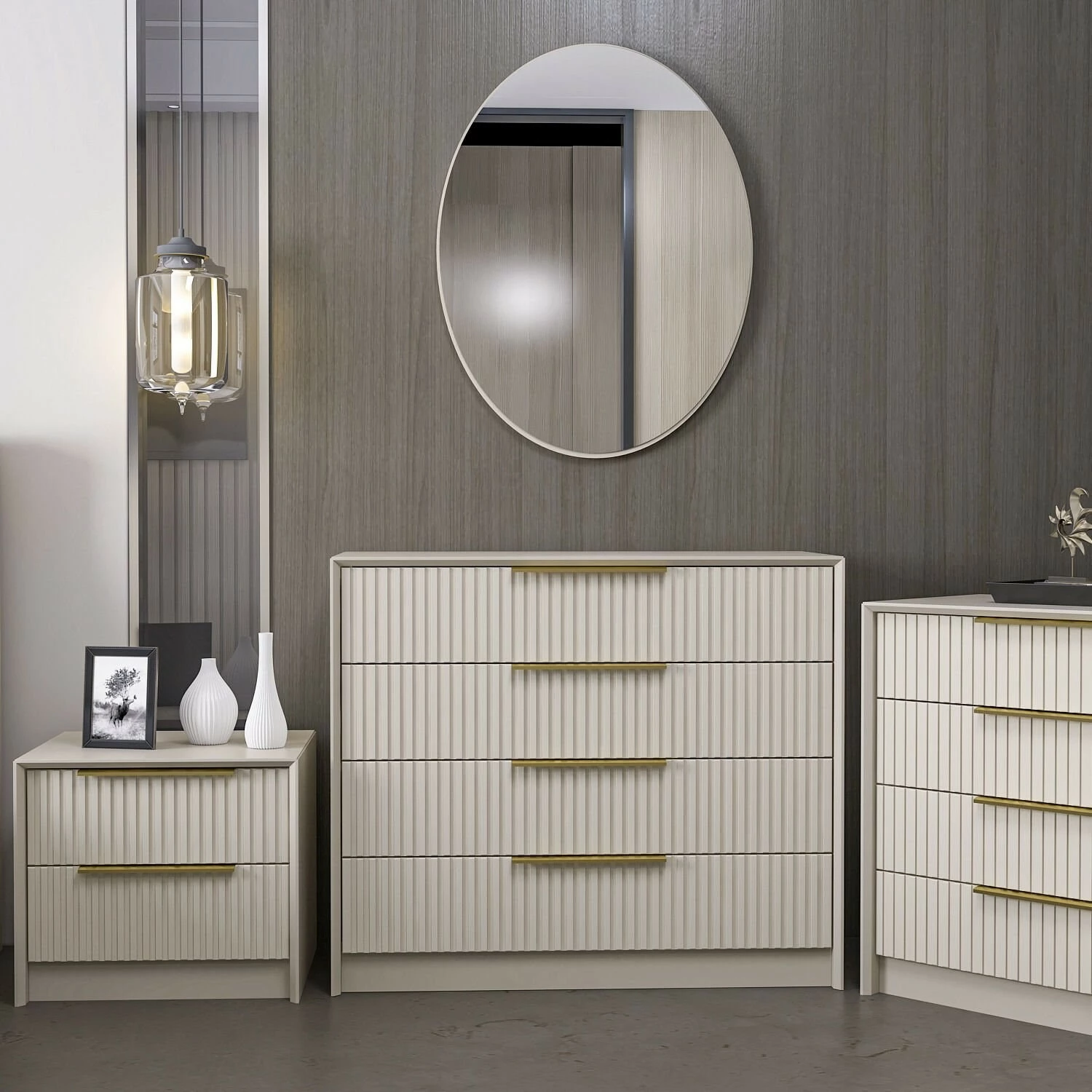 Komodë Hanah Home, Kale Luxe - 7940, ngjyrë gur