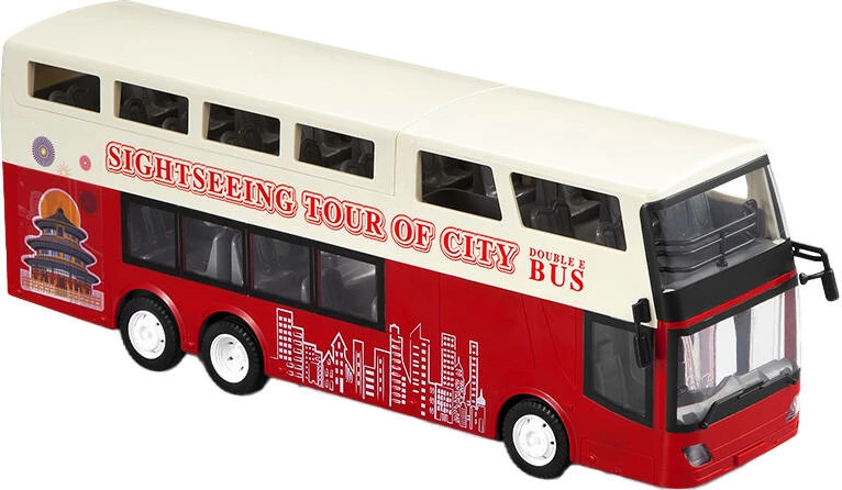 Autobus turistik me telekomandë Double Eagle E640-003, 1:18, i kuq/bardhë