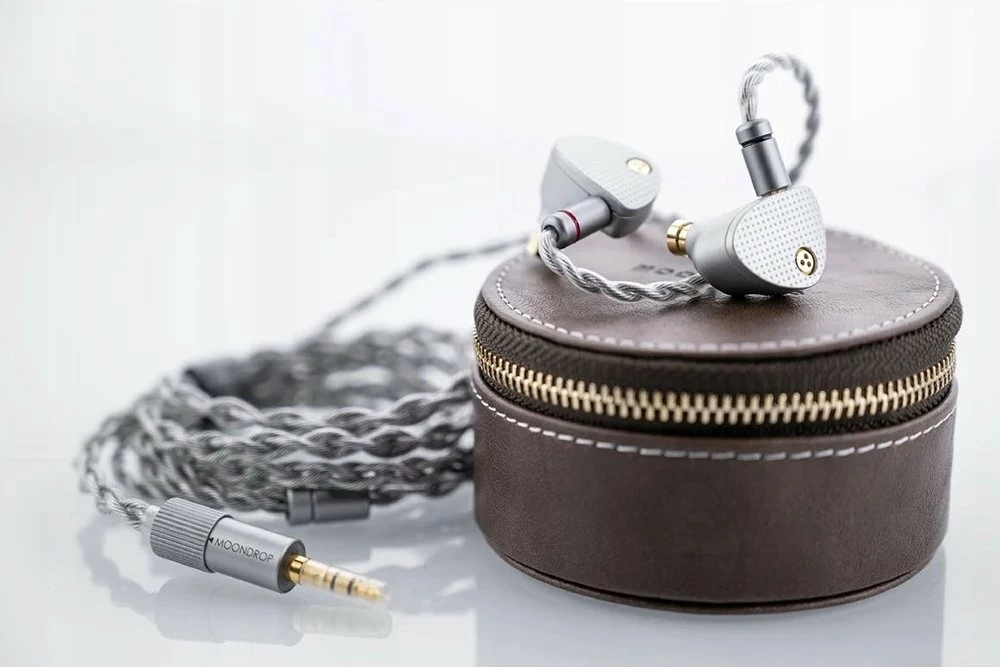 Kufje in-ear Moondrop Aria 2, 3.5mm, 0.78mm 2-pin, 1.2m, semi-open, 33Ω, argjendtë/gri